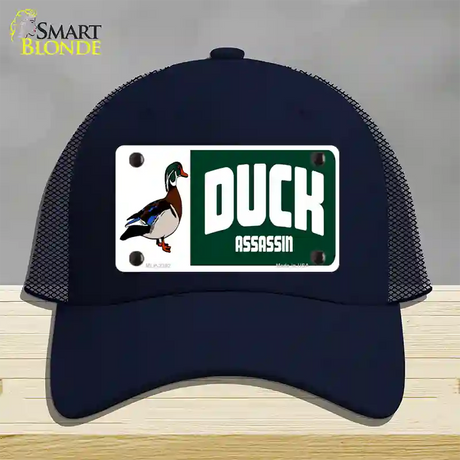 Duck Assassin Novelty License Plate Hat Mesh / Navy