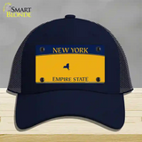 New York State Blanks Novelty License Plate Hat Mesh / Navy