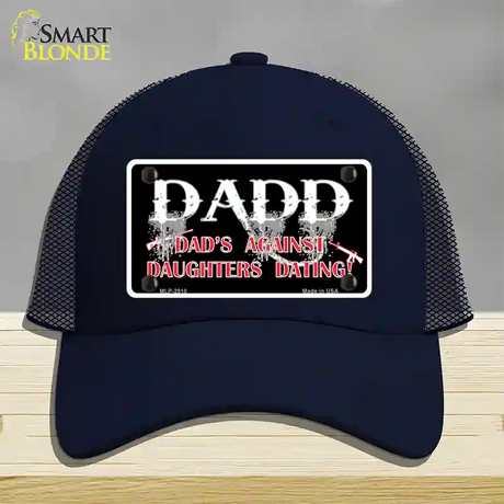 Dads Against Daughters Dating Novelty License Plate Hat Mesh / Navy