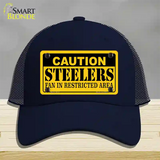 Caution Steelers Novelty License Plate Hat Mesh / Navy