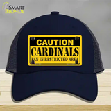 Caution Cardinals Novelty License Plate Hat Mesh / Navy