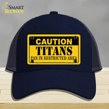 Caution Titans Novelty License Plate Hat Mesh / Navy