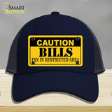 Caution Bills Novelty License Plate Hat Mesh / Navy