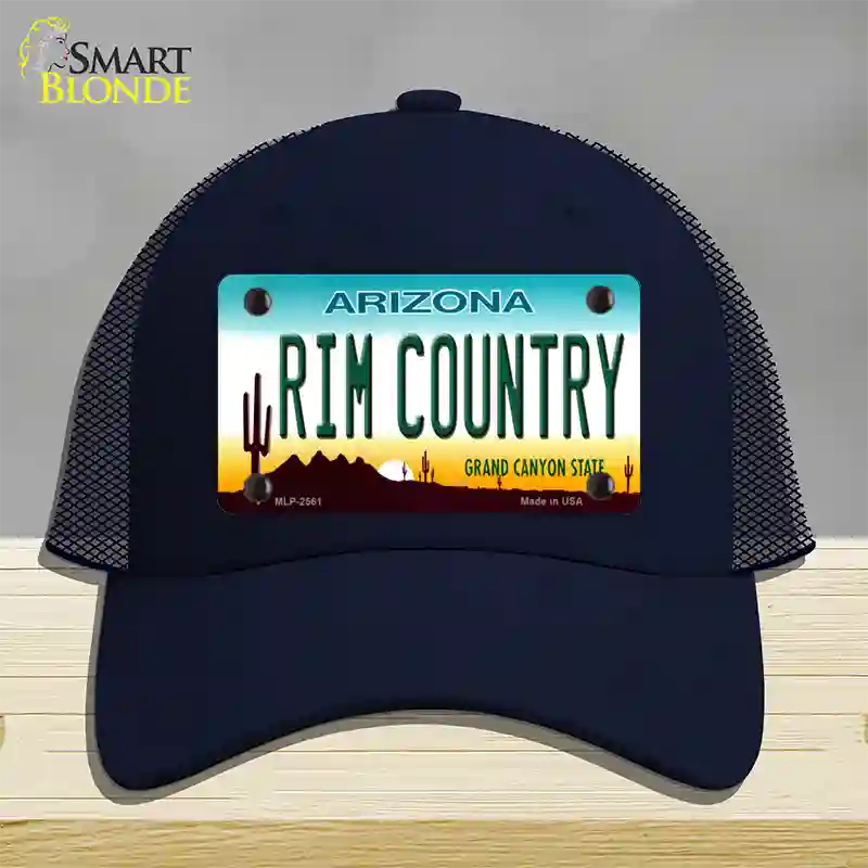 Rim Country Arizona Novelty License Plate Hat Mesh / Navy