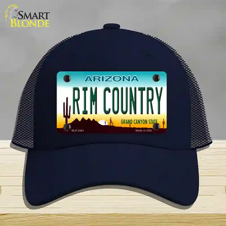 Rim Country Arizona Novelty License Plate Hat Mesh / Navy