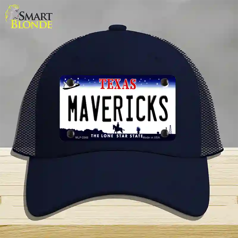 Mavericks Texas State Novelty License Plate Hat Mesh / Navy