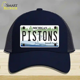 Pistons Michigan State Novelty License Plate Hat Mesh / Navy