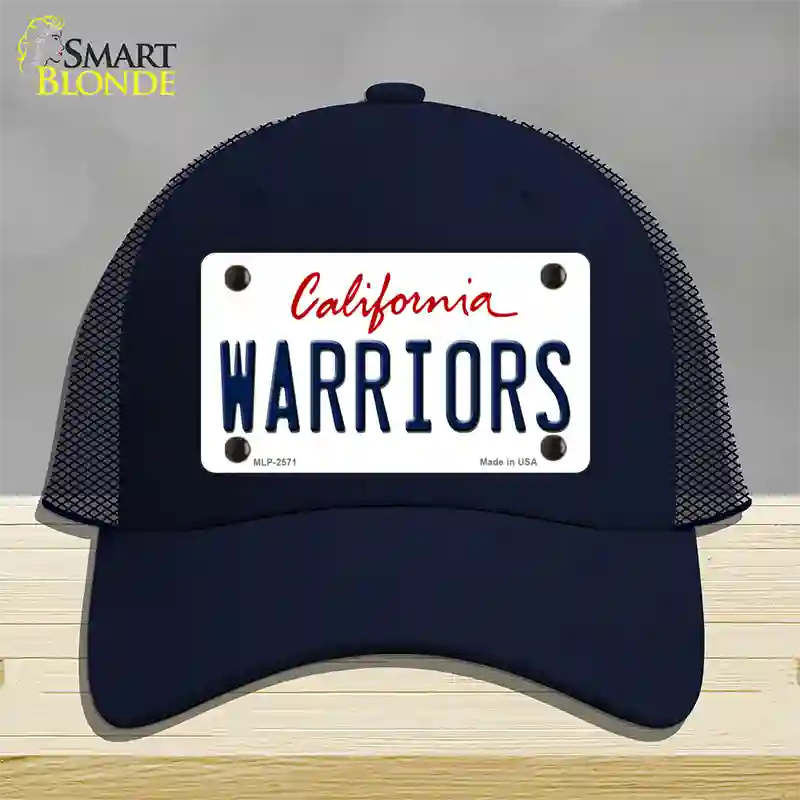 Warriors California State Novelty License Plate Hat Mesh / Navy