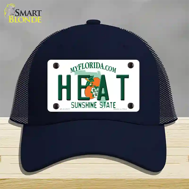 Heat Florida State Novelty License Plate Hat Mesh / Navy