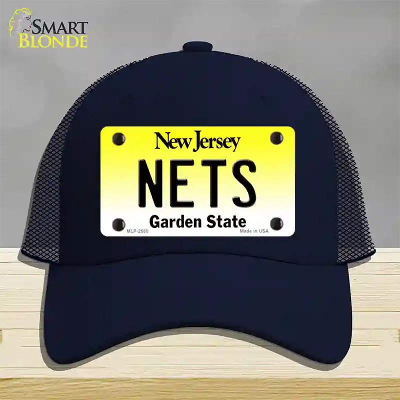 Nets New Jersey State Novelty License Plate Hat Mesh / Navy