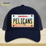 Pelicans Louisiana State Novelty License Plate Hat Mesh / Navy