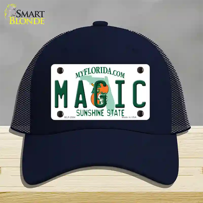 Magic Florida State Novelty License Plate Hat Mesh / Navy