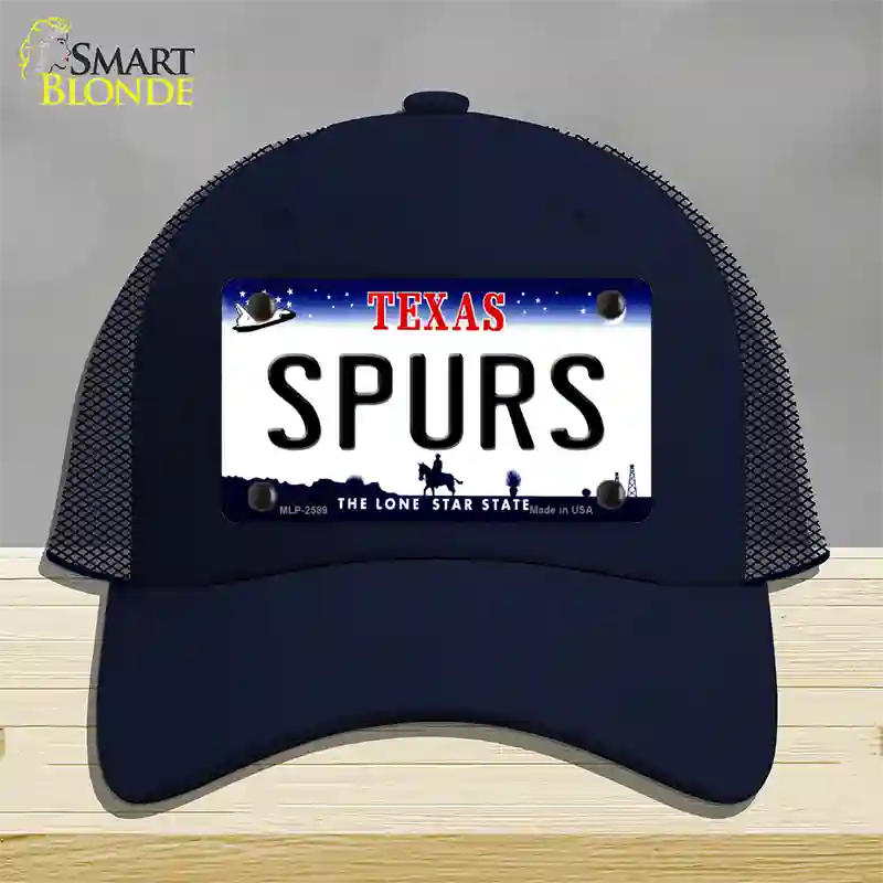 Spurs Texas State Novelty License Plate Hat Mesh / Navy