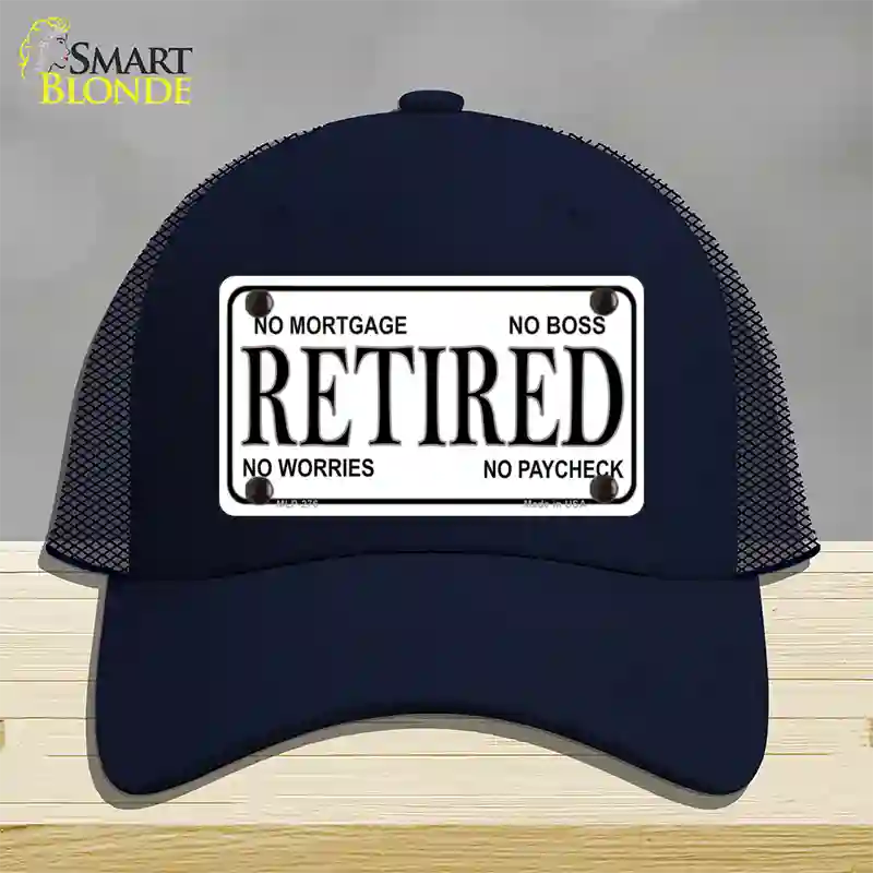 Retired Novelty License Plate Hat Mesh / Navy