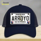 Arroyo Puerto Rico Novelty License Plate Hat Mesh / Navy