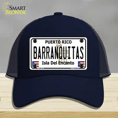 Barranquitas Novelty License Plate Hat Mesh / Navy