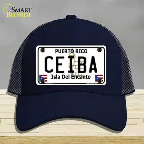 Ceiba Novelty License Plate Hat Mesh / Navy