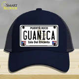 Guanica Puerto Rico Novelty License Plate Hat Mesh / Navy