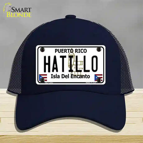 Hatillo Puerto Rico Novelty License Plate Hat Mesh / Navy