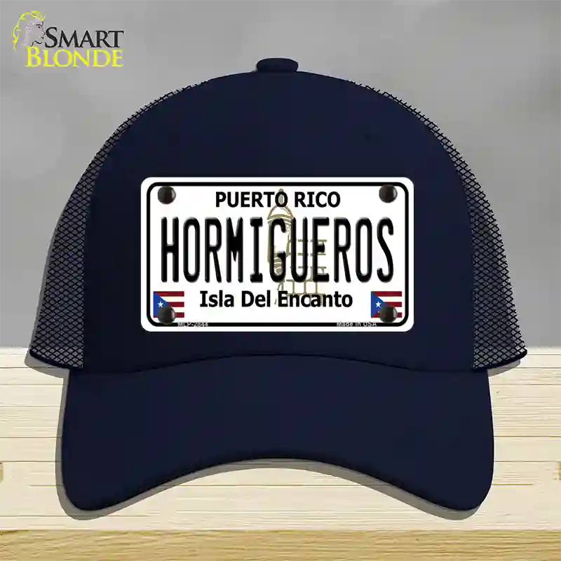 Hormiguesros Puerto Rico Novelty License Plate Hat Mesh / Navy