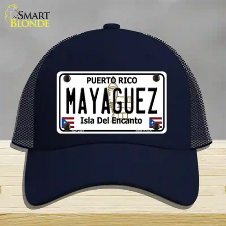 Mayaguez Puerto Rico Novelty License Plate Hat Mesh / Navy