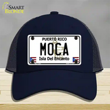 Moca Puerto Rico Novelty License Plate Hat Mesh / Navy