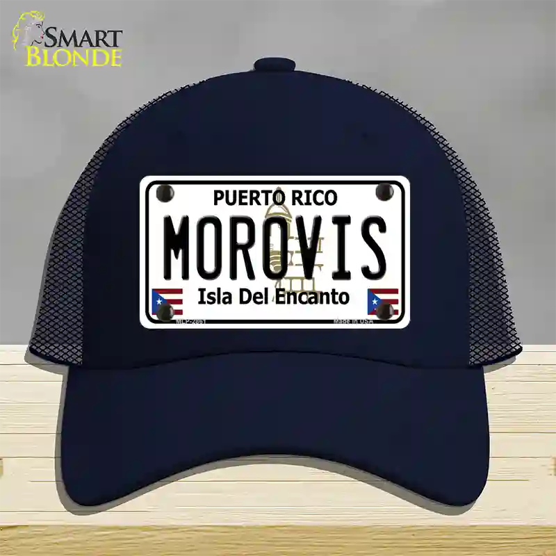 Morovis Puerto Rico Novelty License Plate Hat Mesh / Navy