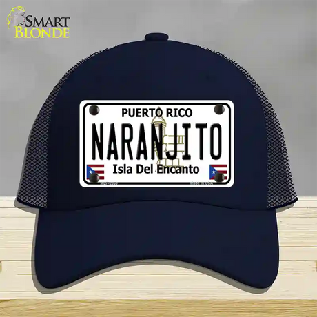 Naranjito Puerto Rico Novelty License Plate Hat Mesh / Navy