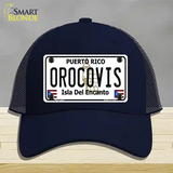 Orocovis Puerto Rico Novelty License Plate Hat Mesh / Navy