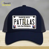 Patillas Puerto Rico Novelty License Plate Hat Mesh / Navy