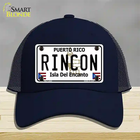 Rincon Puerto Rico Novelty License Plate Hat Mesh / Navy