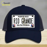 Rio Grande Puerto Rico Novelty License Plate Hat Mesh / Navy