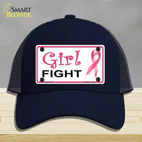 Girl Fight Novelty License Plate Hat Sign Mesh / Navy