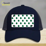 Green White Polka Dot Novelty License Plate Hat Mesh / Navy