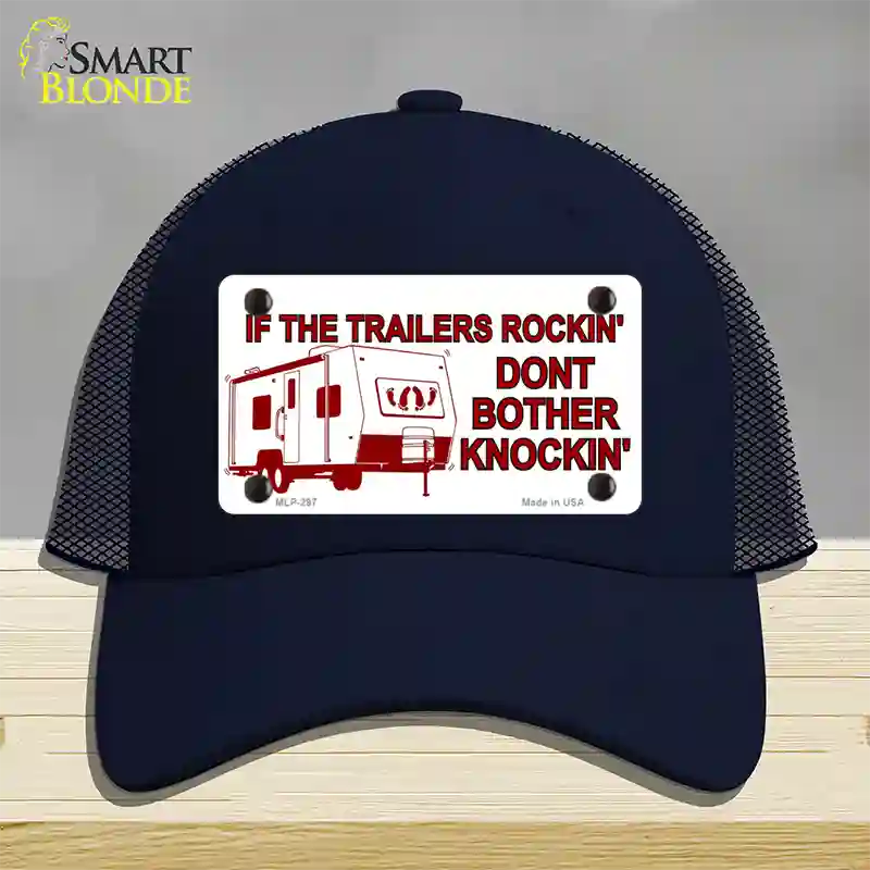 If Trailers Rockin Novelty License Plate Hat Mesh / Navy