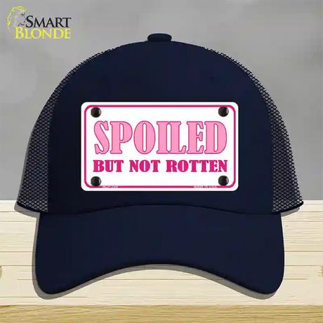 Spoiled But Not Rotten Novelty License Plate Hat Mesh / Navy