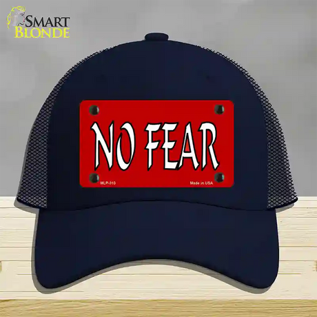 No Fear Novelty License Plate Hat Mesh / Navy