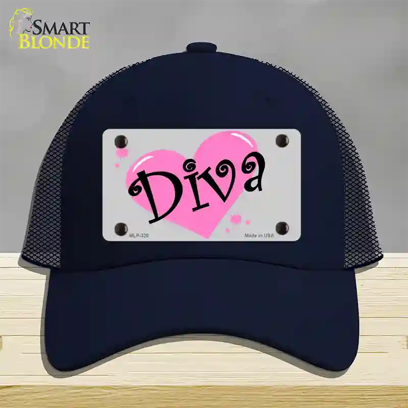 Diva Novelty License Plate Hat Mesh / Navy