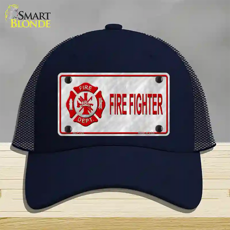 Firefighter Badge Novelty License Plate Hat Mesh / Navy