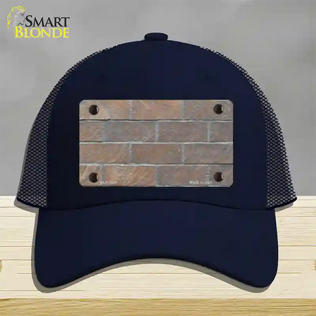 Brick Wall Novelty License Plate Hat Mesh / Navy