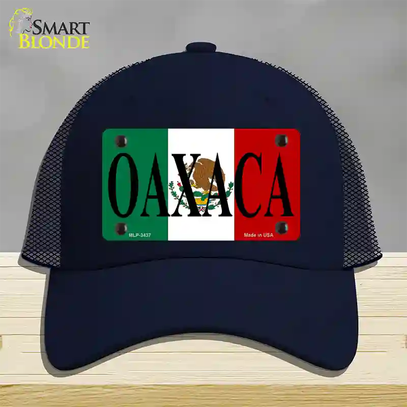 Oaxaca Novelty License Plate Hat Mesh / Navy