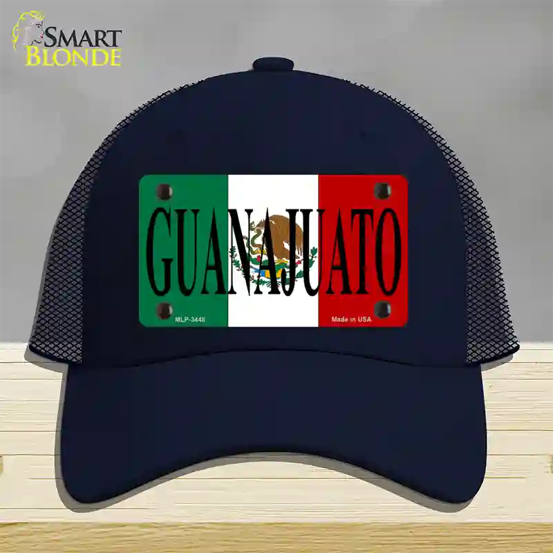 Guanajuato Mexico Flag Novelty License Plate Hat Mesh / Navy