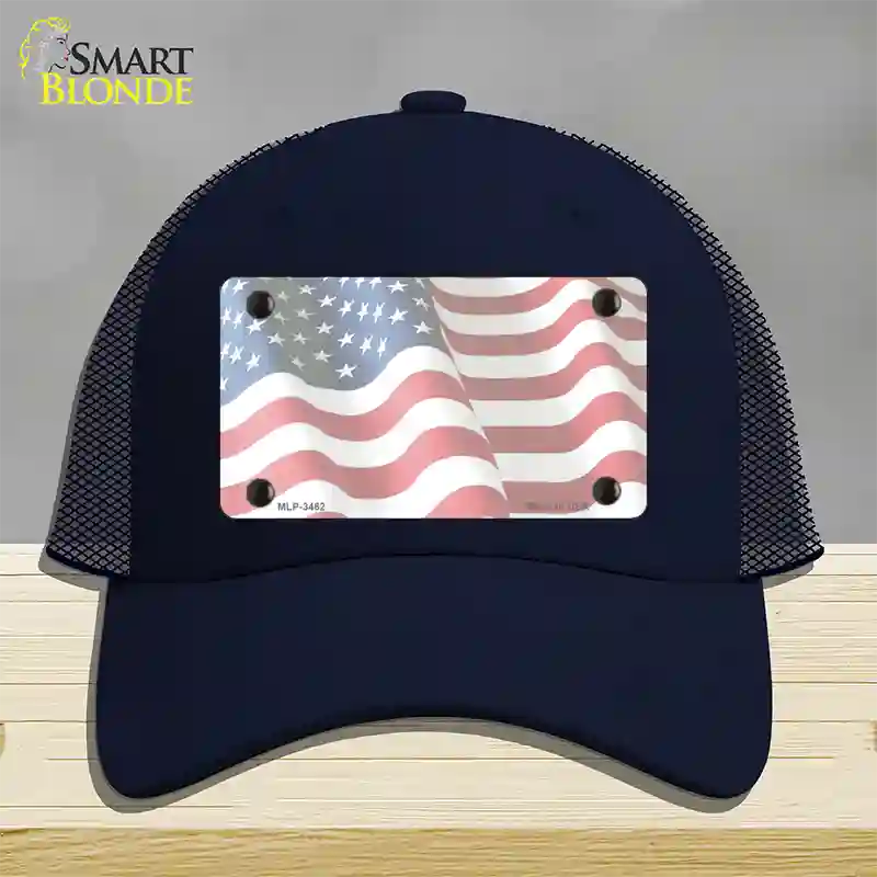 Faded Old Glory Novelty License Plate Hat Mesh / Navy