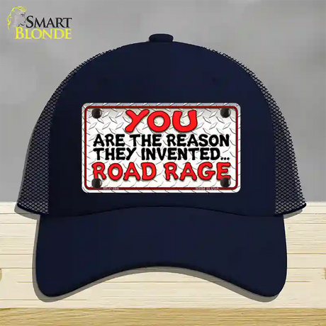 Invented Road Rage Novelty License Plate Hat Mesh / Navy