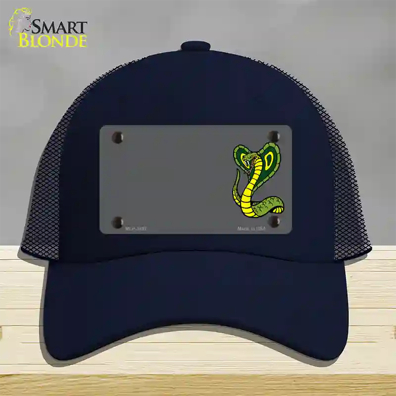 Cobra Offset Novelty License Plate Hat Mesh / Navy