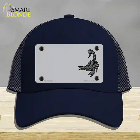 Scorpion Offset Novelty License Plate Hat Mesh / Navy