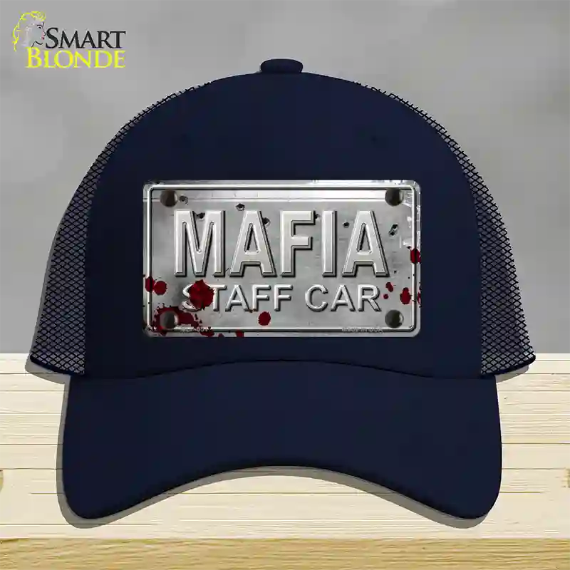 Mafia Staff Car Novelty License Plate Hat Mesh / Navy