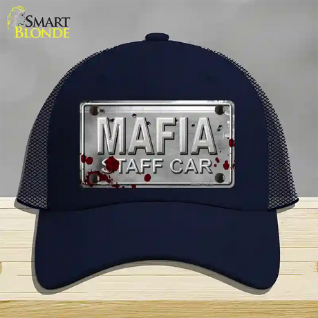 Mafia Staff Car Novelty License Plate Hat Mesh / Navy