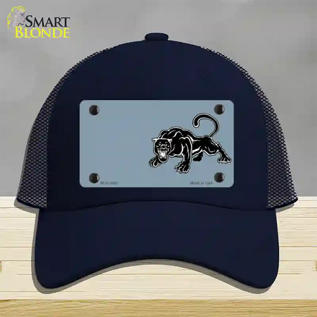 Black Panther Offset Novelty License Plate Hat Mesh / Navy