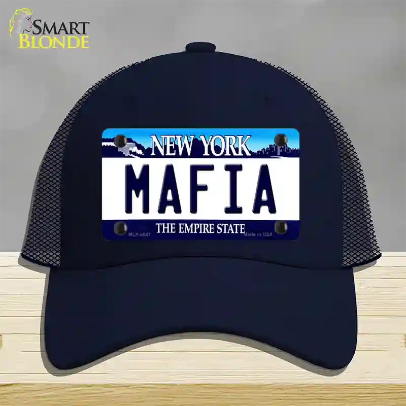 Mafia New York Novelty License Plate Hat Mesh / Navy